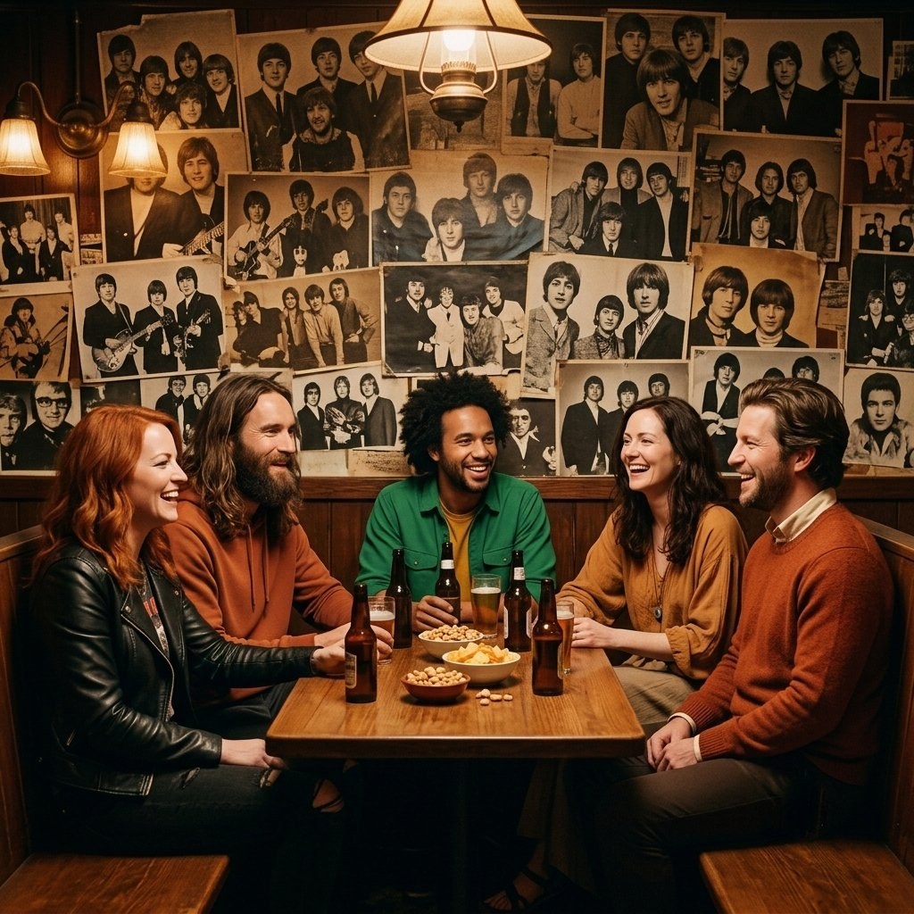 La banda en el bar